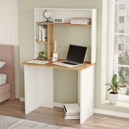 Hanah Home Br2-Aw Escritorio de Estudio Pino Atlántico y Blanco
